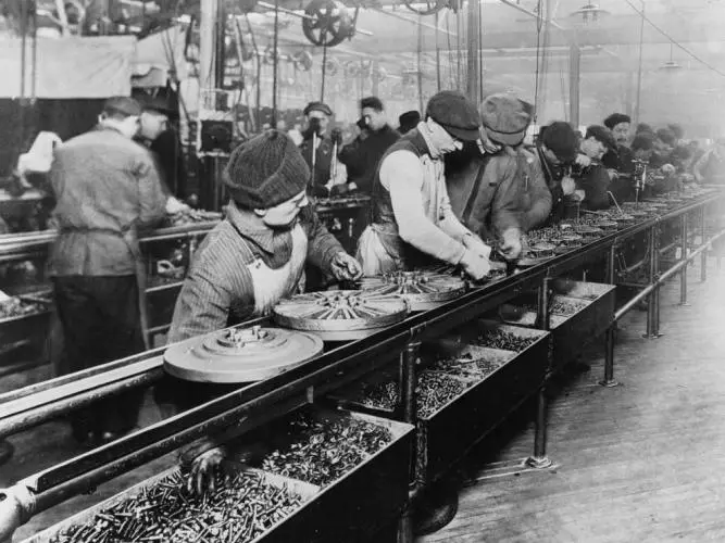 Ford assembly line, 1913