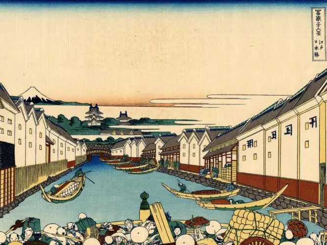 nihonbashi bridge in edo rice broker