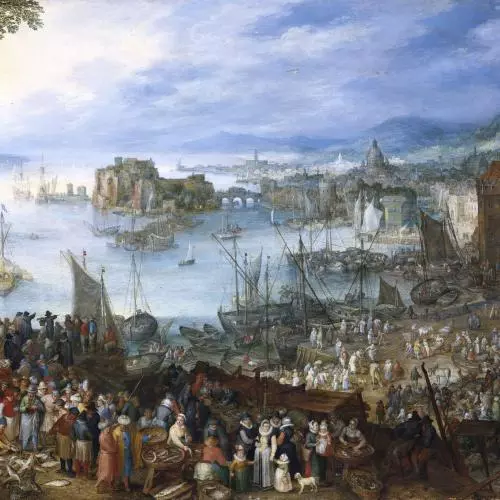 great fish market jan brueghel 1603 wikimedia